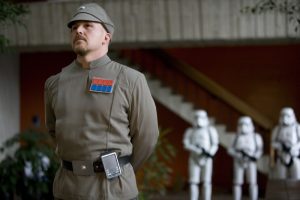 Fermilab Accelerator Operator Duane Newhart gets into character as a member of the Empire in a scene from the fan film "Star Wars: Forgotten Realm." 