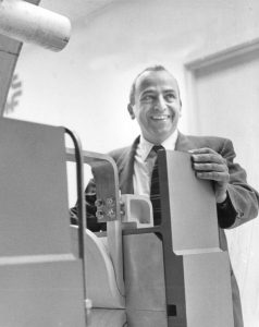 Ned Goldwasser in 1967 at the National Accelerator Laboratory Oak Brook office 