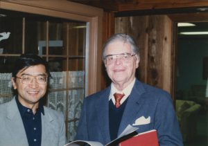 Ryuji Yamada and Robert Wilson on Wilson's 80th birthday party