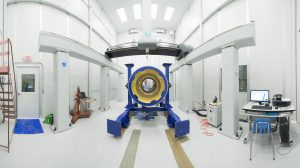 Fermilab built the lens-holding barrel of the Dark Energy Spectroscopic Instrument. Photo: Reidar Hahn