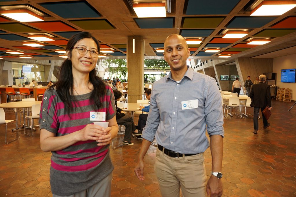 Yun He and Bo Jayatilaka are co-leaders of Fermilab's Asian/Pacific American community. Photo: Alex Chen