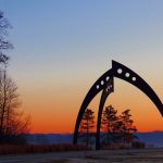 The gradation of the sky's hues could not be more smooth or perfect. Photo: Amy Scroggins, sky, sculpture, landscape, nature