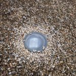 This light outside the Ramsey Auditorium warms and dries the gravel around it on a recent damp morning. Photo: Jason St. John, everyday objects