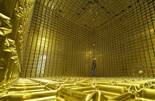 The ProtoDUNE detector is being assembled at the European laboratory CERN. Photo: Maximilien Brice, CERN