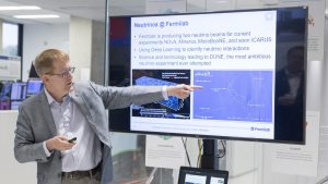 Chief Research Officer Joe Lykken provided an overview of Fermilab’s research program. Photo: Reidar Hahn