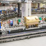 Fermilab's 40-meter-circumference IOTA — the Integrated Optics Test Accelerator — saw first beam on Aug. 21. Photo: Giulio Stancari