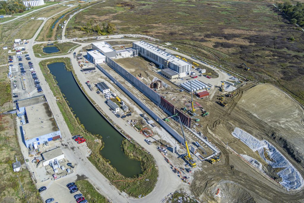 Construction continues on the PIP-II site at Fermilab, reaching important milestones. Credit: Ryan Postel, Fermilab
