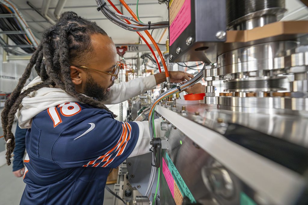 Trey Thompson is an engineering physicist on the FAST/IOTA team. Credit: Ryan Postel, Fermilab