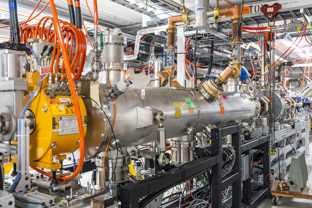 FAST/IOTA, an accelerator technology test facility at Fermilab, will serve as one of the testbeds for the AI tools developed by the Multi-Office Accelerator Team. Photo: Ryan Postel, Fermilab