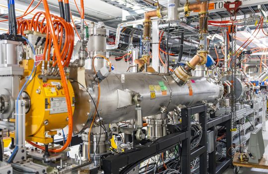 FAST/IOTA, an accelerator technology test facility at Fermilab, will serve as one of the testbeds for the AI tools developed by the Multi-Office Accelerator Team. Photo: Ryan Postel, Fermilab