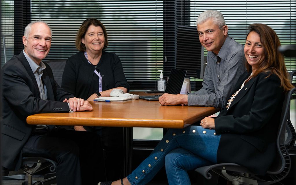 Fermilab's associate laboratory directors work closely with Patricia McBride, second from left, who is Fermilab's deputy director for science and chief research officer. Credit: Ryan Postel, Fermilab