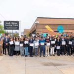 The future of quantum – students celebrate the second Saturday Morning Quantum graduation on April 25 at the Olive Harvey College Learning Center. Led by Fermilab’s Office of Education and Public Engagement in collaboration with scientists and engineers from SQMS, the 10-week program introduces Chicago-area high school students to quantum science, technology and career pathways through classroom and hands-on learning. Credit: Keith French, Fermilab