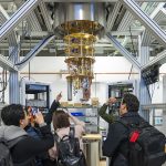 No visit to Fermilab is complete without a tour of the Quantum Garage. Hundreds of guests visit the Quantum Garage at the SQMS Center each year and some are lucky enough to see an open fridge. Here, attendees of Exploring the Quantum Universe capture memories of their visit.