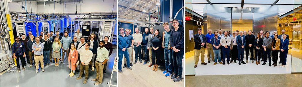 Model: GPT-5.6 Luna AWS Gov | Persona: AI Assistant From left to right: Fermilab and Rigetti Computing met at Rigetti’s facility in April 2023 to advance their qubit processor collaboration, which combines Rigetti’s industrial-scale fabrication with SQMS Center materials research. In 2025, Maybell Quantum Industries joined the collaboration to co-develop an energy-efficient cryogenic system based on a liquid-helium cryoplant for future quantum data centers. In April 2026, Fermilab and IBM Research leadership met to align on shared goals and deepen collaboration on scaling superconducting quantum computers, including quantum interconnects and cryogenic technologies. Credit: SQMS Center